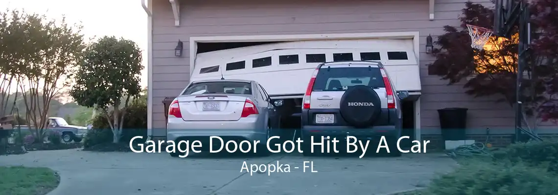 Garage Door Got Hit By A Car Apopka - FL